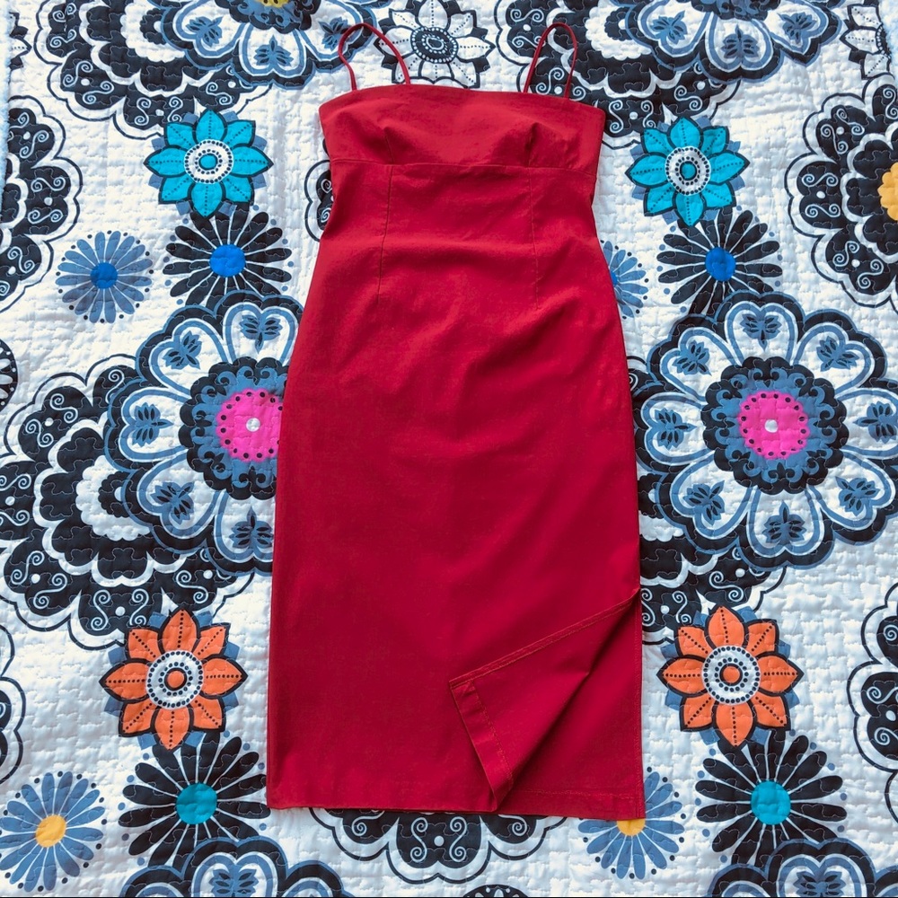 ❤️ Red bodycon midi dress